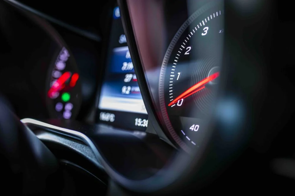 Modern car dashboard Modern car dashboard